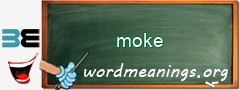 WordMeaning blackboard for moke